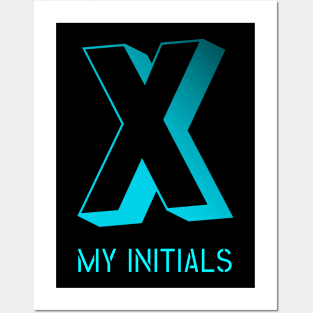 Letter X Initials Unique Name T-Shirt Posters and Art